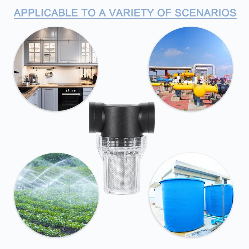 Pressure Washer Filter 1" NPT Inline Mesh Strainer Attachment Size:20 Mesh gallery
