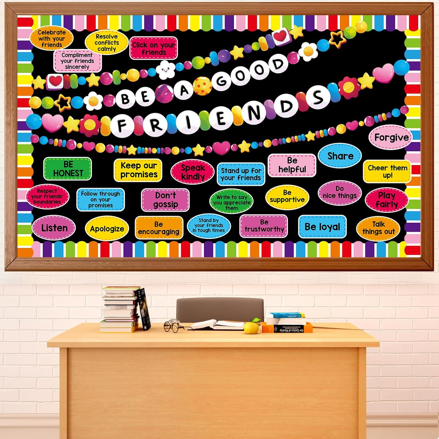Back to School Bulletin Board Set Friendship Bracelet Classroom Decorations Moti gallery