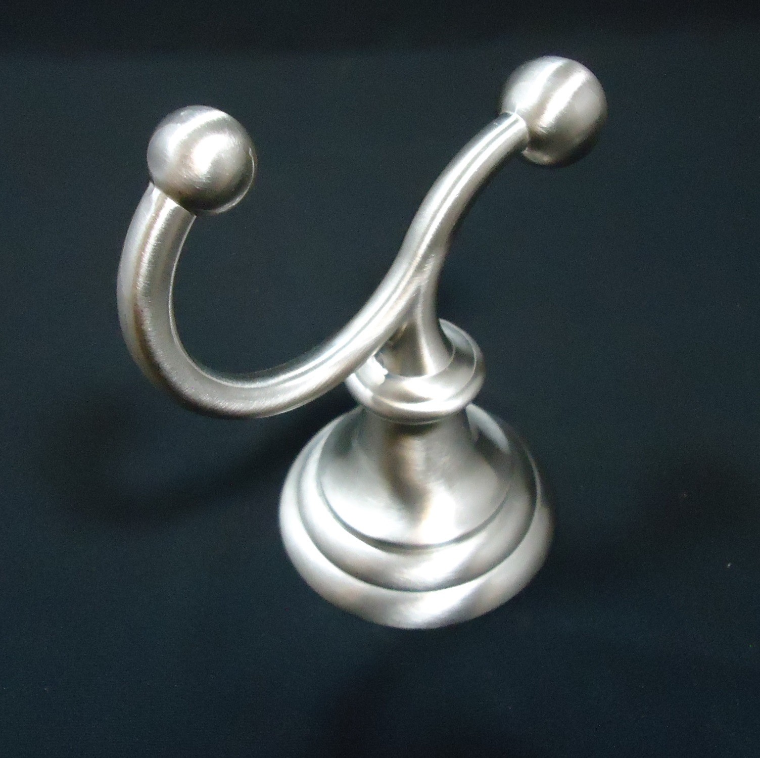 6 Franklin Brass Townsend Double Robe Hook Satin Nickel # 126629 (No Box or Pkg) gallery