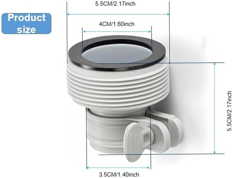 Pool Hose Adapter Type B Conversion for Above Ground Pools Pump - 1.25 Inch to 1 gallery