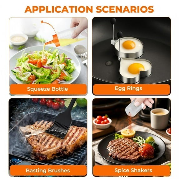 140 PCS Blackstone Griddle Accessories Kit Spatulas Utensils Camp Chef Cooking gallery