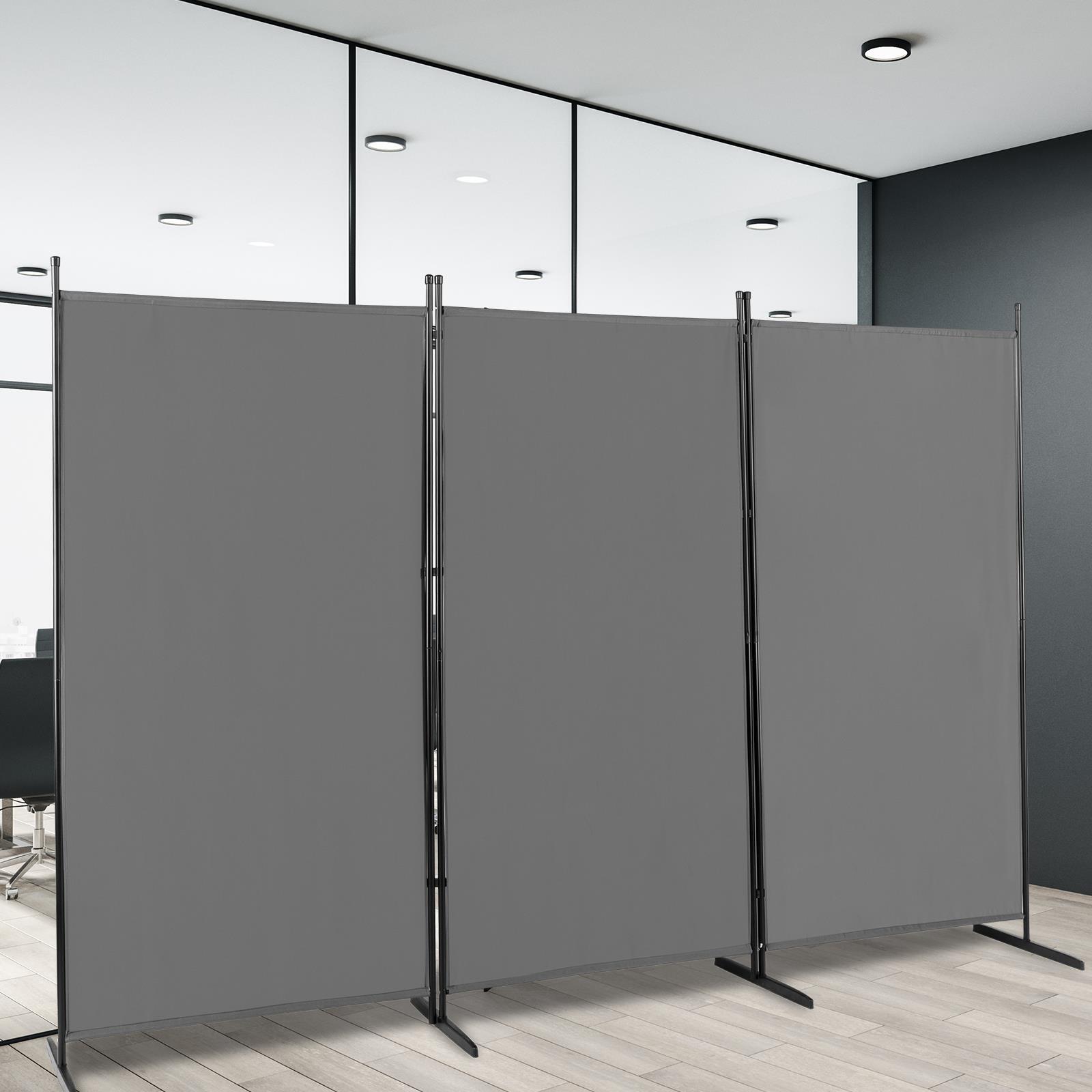 102x71 inch Room Divider 3 Panel Privacy Screens Home Office Folding Steel gallery