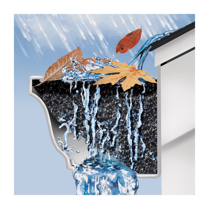 8 ~ GutterFoam 5" X 48" Black Polyester Foam Gutter Guard Prevent Leaves Debris gallery