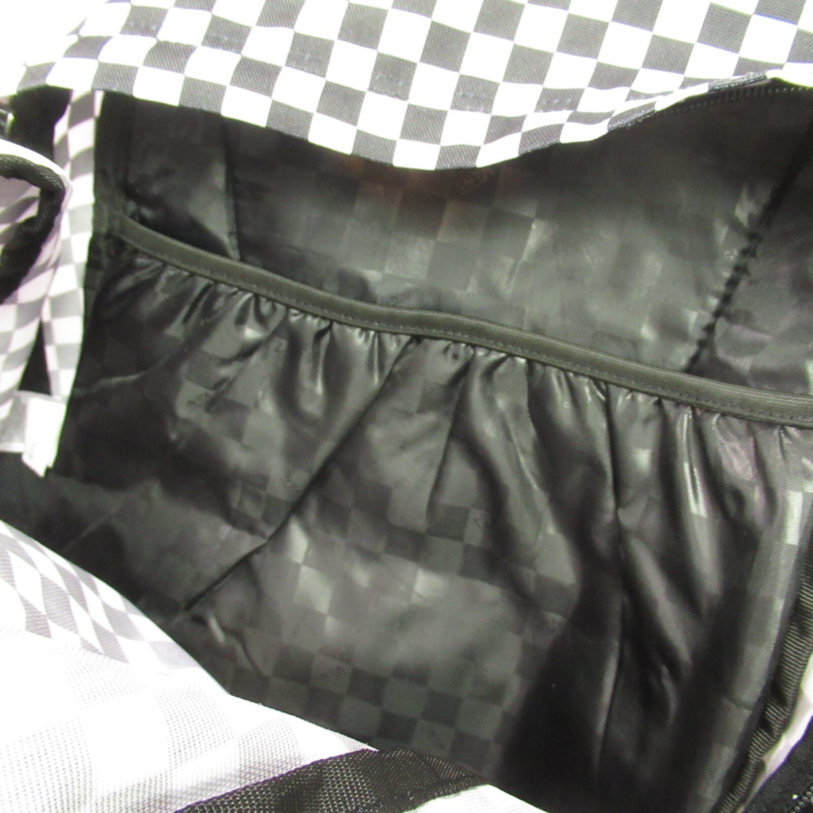 Vans Backpack Black Zip Pockets Gym Plaid 3