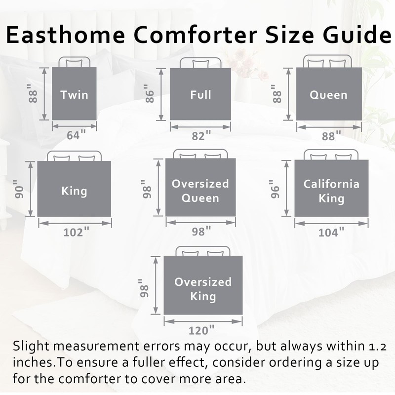 Easthome Comforters Queen Size All Season Quilted Bed Comforter Ultra-Soft Down gallery