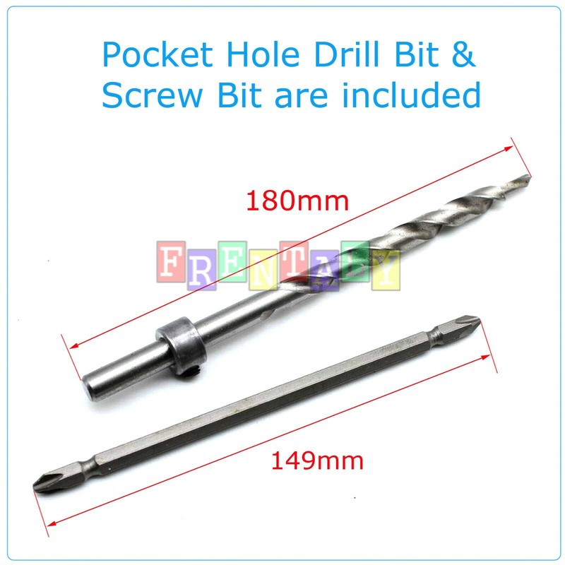 Pocket Hole Jig Drill Guide Master Kit Carpenter Joinery System Woodworking New gallery