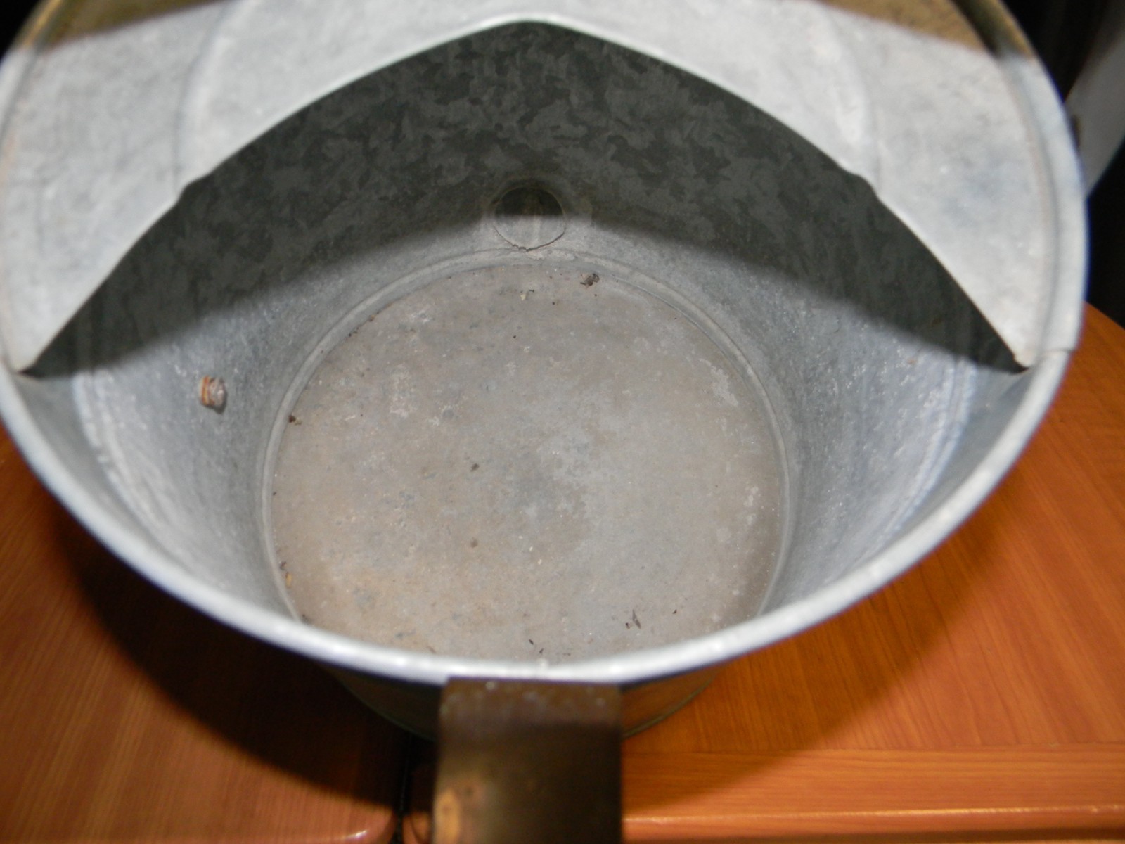 Vintage Galvanized Metal Watering Can - 2-1/2 Gallons Large Filling Opening gallery