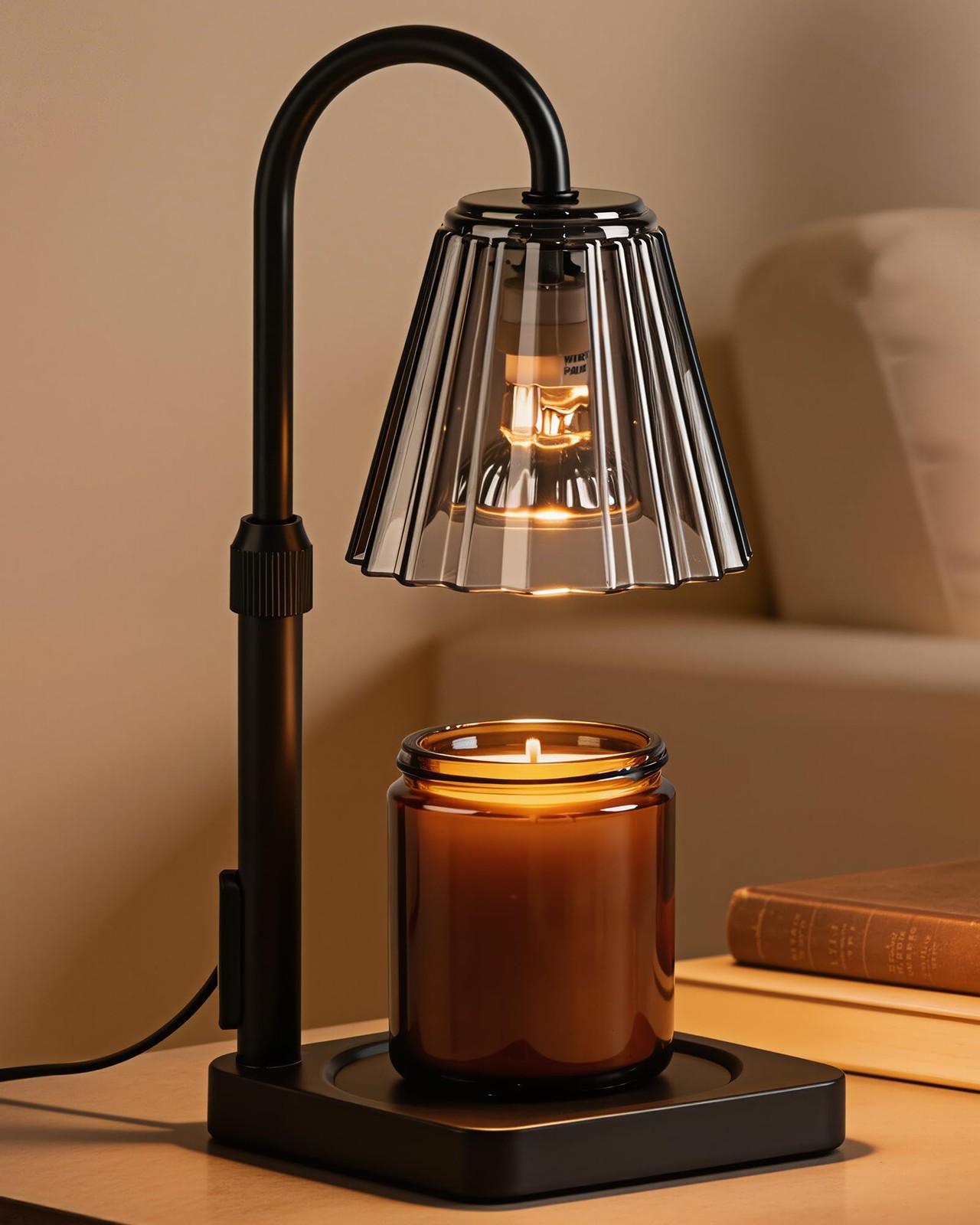Candle Warmer Lamp with Timer & Dimmer, Shatterproof PC Shade, Adjustable Hei... gallery