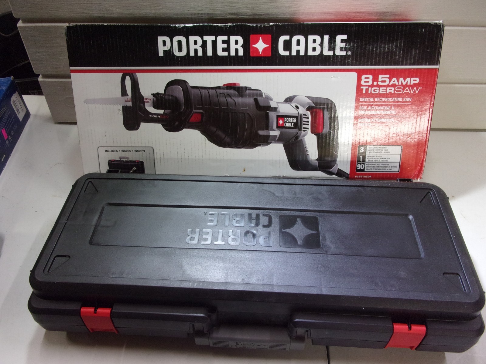 PORTER CABLE 8.5AMP TIGERSAW RECIPROCATING SAW W/CASE # PC85TRS0 .. gallery