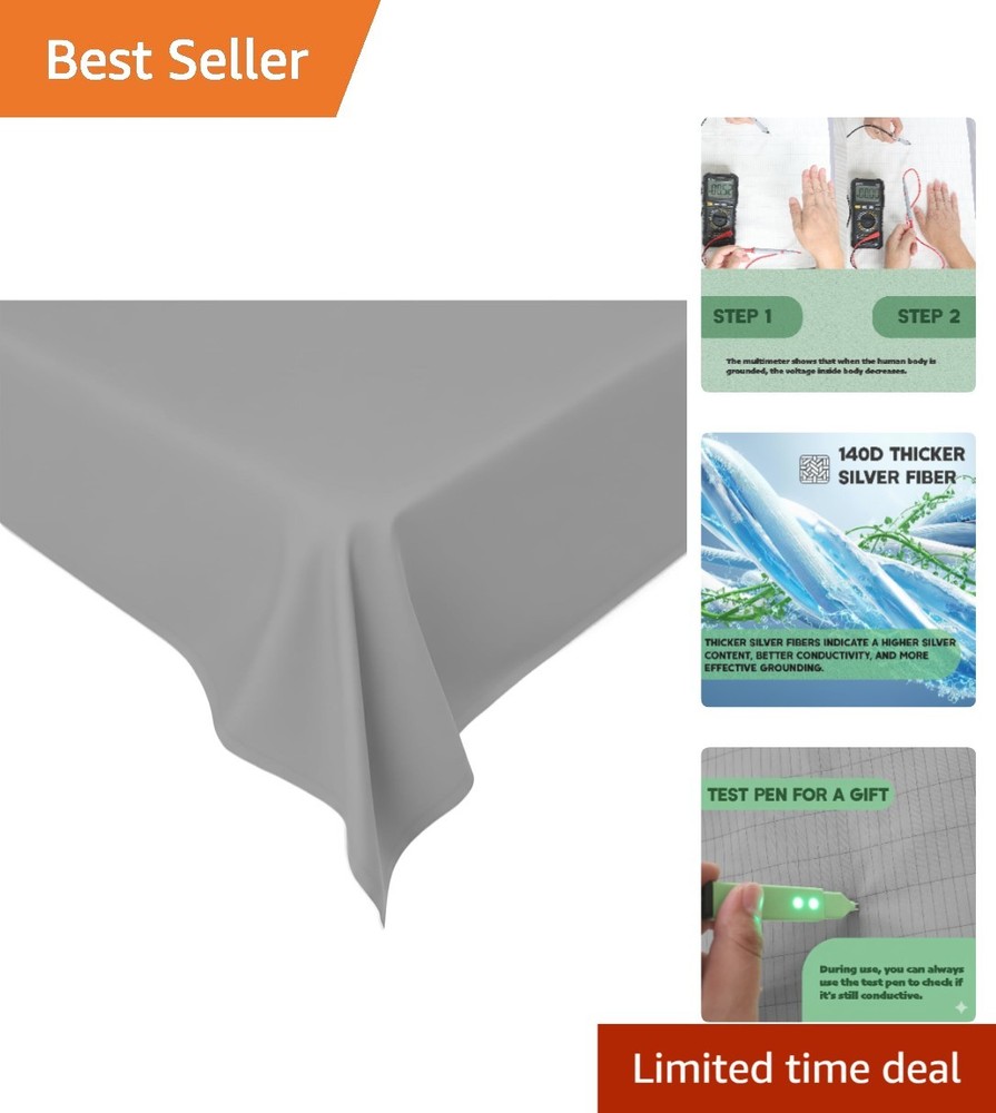 King Size Grounding Sheets: 90% Organic Cotton & Silver Fiber Blend
