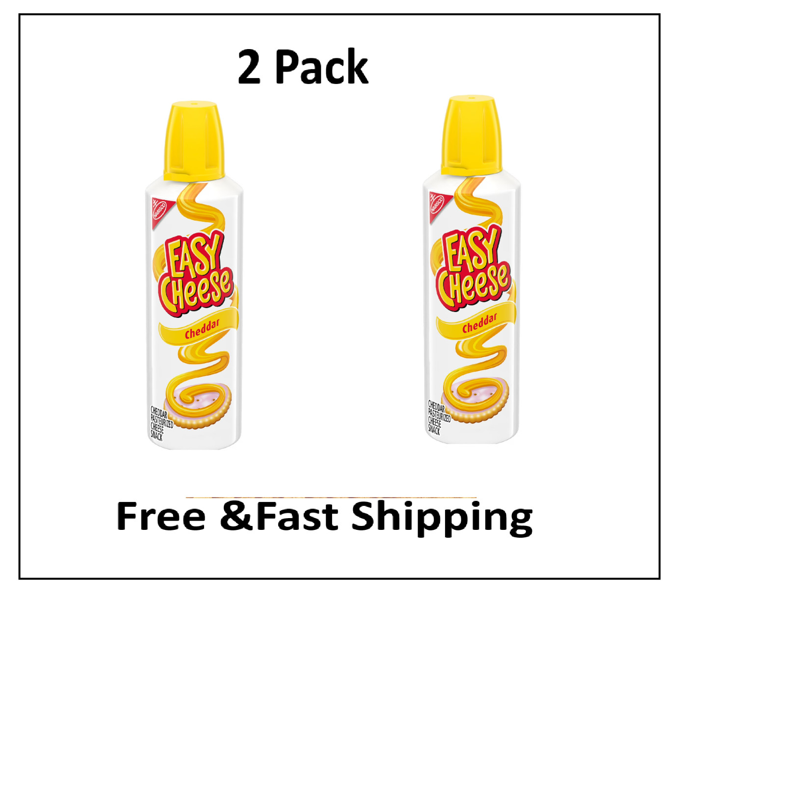 (2 pack) Easy Cheese Cheddar Cheese Snack, 8 oz gallery