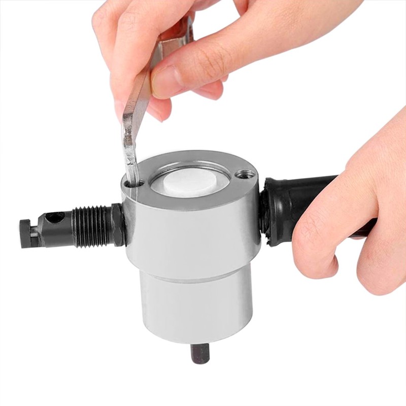 Double Head Sheet Metal Cutter Nibbler Cutting Tool Saw Power Drill Attachment gallery