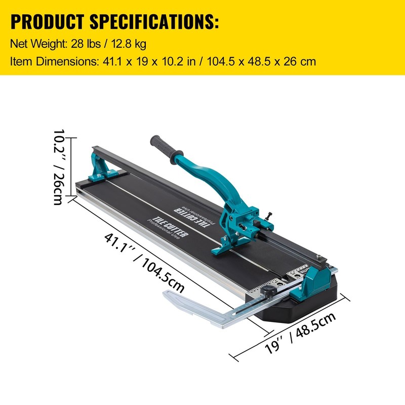 Laser Positioning 31in Tile Cutter Aluminum 6-15mm gallery