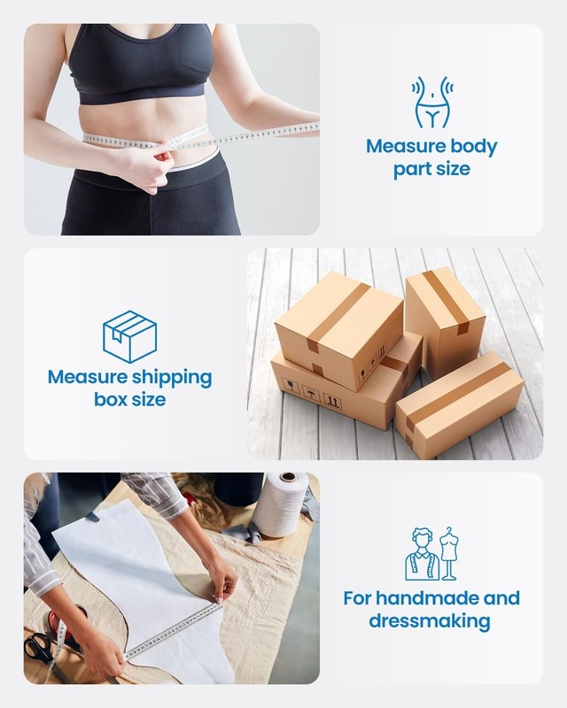 Smart Tape Body Measuring Tape Bluetooth Tailor Tape Ruler Seamstress Soft Flat gallery