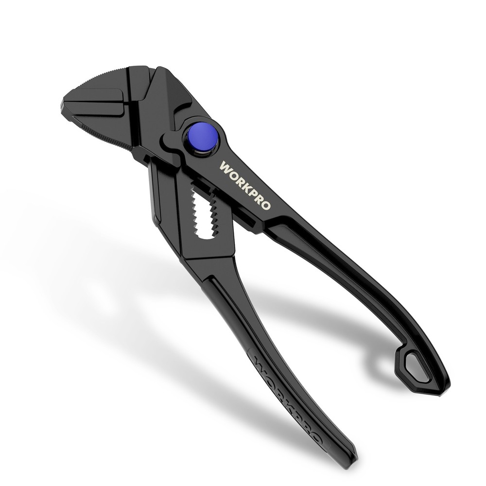WORKPRO Mini Pliers Wrench 4'' Adjustable Wrench Pliers w/ Smooth Parallel Jaws