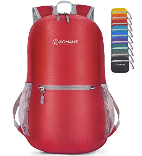 Ultra Lightweight Hiking Backpack 20L - Packable Small Backpacks Bright Red