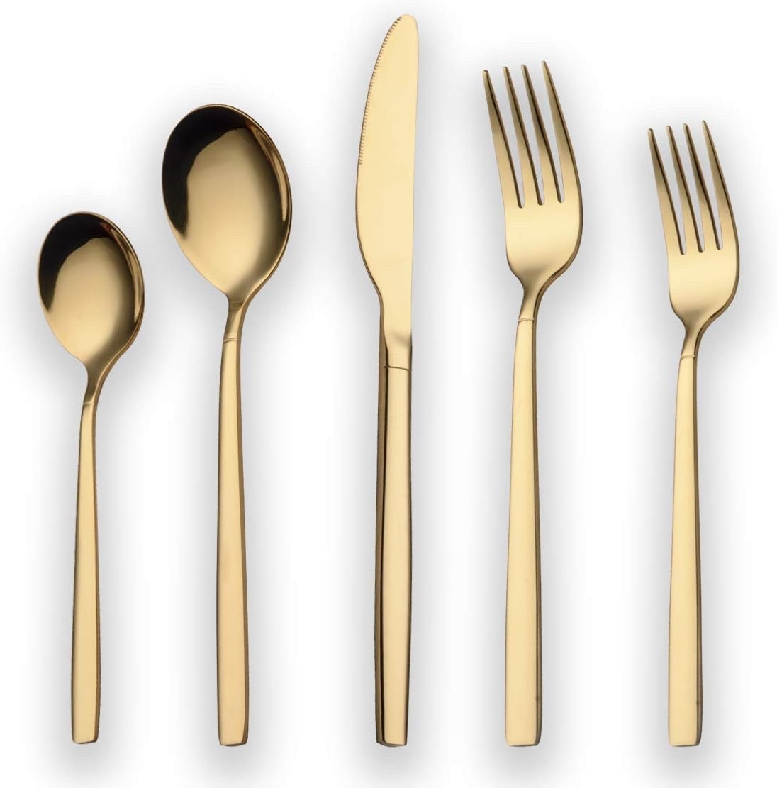 Berglander 20 Piece Titanium Gold Plated Stainless Steel Flatware (Service 4) gallery