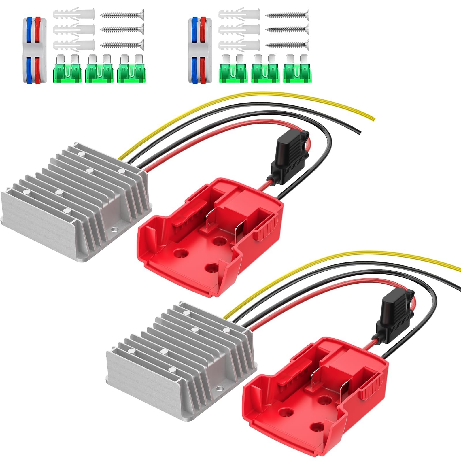 2 pack DC 18V to 12V Step Down Converter Compatible with Milwaukee 18V Battery gallery