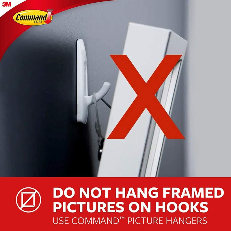 Command Mini Hooks, White, 6-Hooks, 8-Strips, Organize Damage-Free gallery
