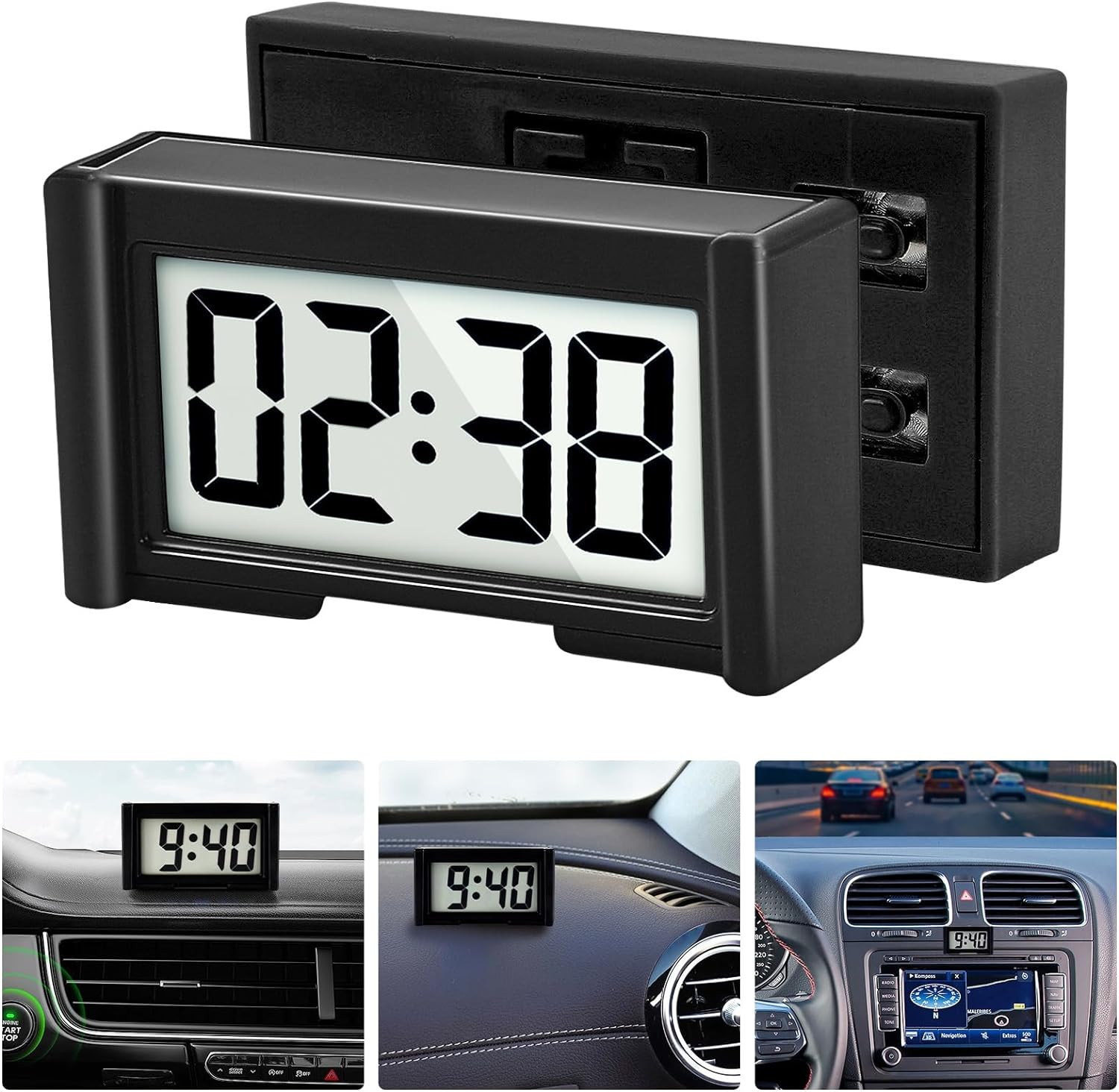 Small Digital Clock, Mini Car Dashboard Clock Battery Operated, Car Truck Dashbo gallery