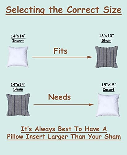 Pillowflex Synthetic Down Pillow Insert - 14x14 Down Alternative Pillow, Small gallery