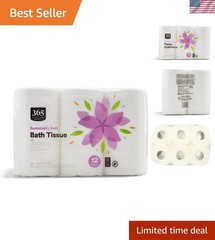 Soft Multi-Ply Bath Tissue, Hypoallergenic & 100% Recycled – 12 Rolls Package