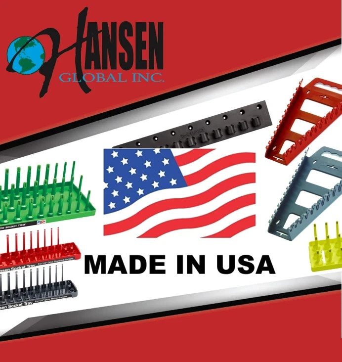 Hansen 6pc Socket Organizer Tray Rack Holder Metric SAE 1/4 3/8 1/2 in. Purple gallery