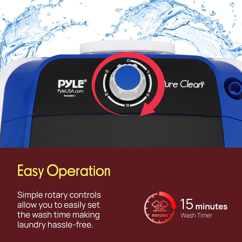 Electric Small Portable Compact Washer, Washing Machine | for Dorms, College Roo gallery