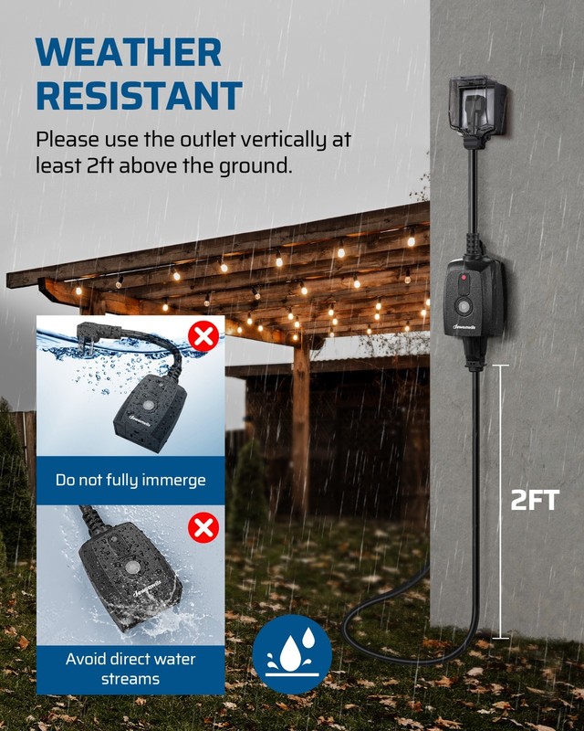DEWENWILS Outdoor Remote Control Outlet, Indoor Wireless Remote Control Switch gallery