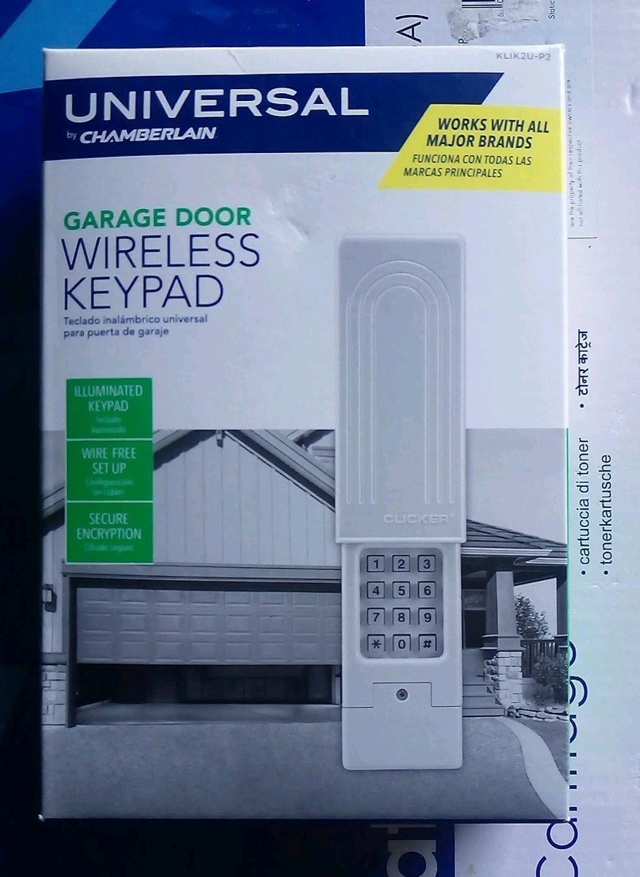 Chamberlain KLIK2U-P2 Universal Wireless Garage Door Keypad NEW gallery