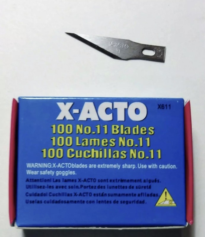 100Pcs for X-ACTO Knife Scoring Sharp #11 Blades EXacto Set Hobby Craft Arts USA gallery