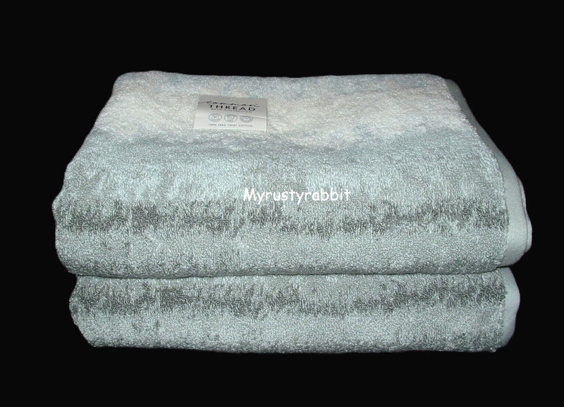 Common Thread Bathroom Towel Set - Dusty Green Ombre' 2 Bath 4 Washcloth ~ New gallery