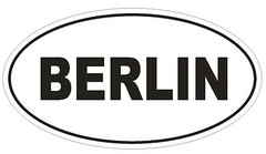 BERLIN City Code Oval Bumper Sticker or Helmet Sticker D1025 Germany