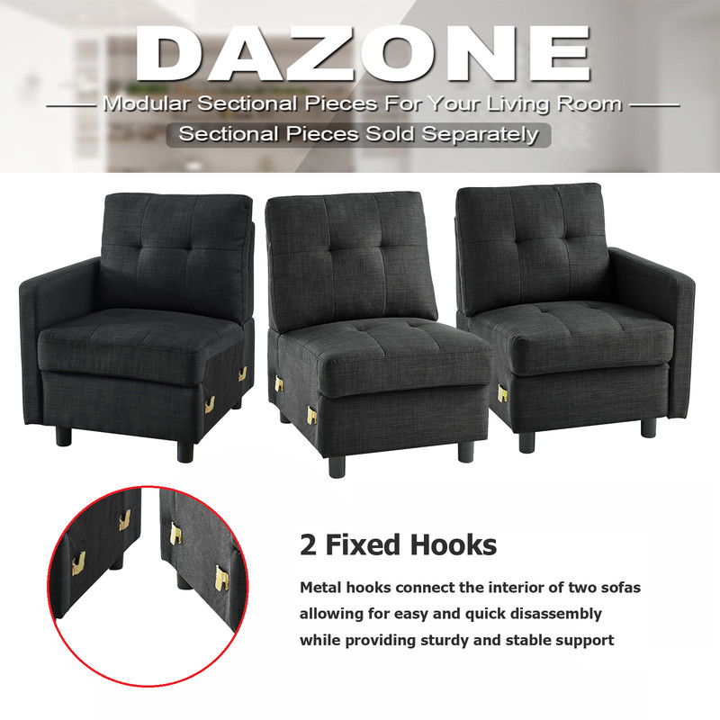 Modular Sectional Sofa Set - Modern Fabric Upholstered Couch for Living Room gallery