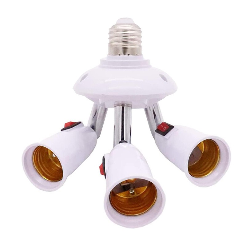 E26/E27 Socket Splitter Adjustable Converters Lamp Base Holder for E27 LED Bulb gallery