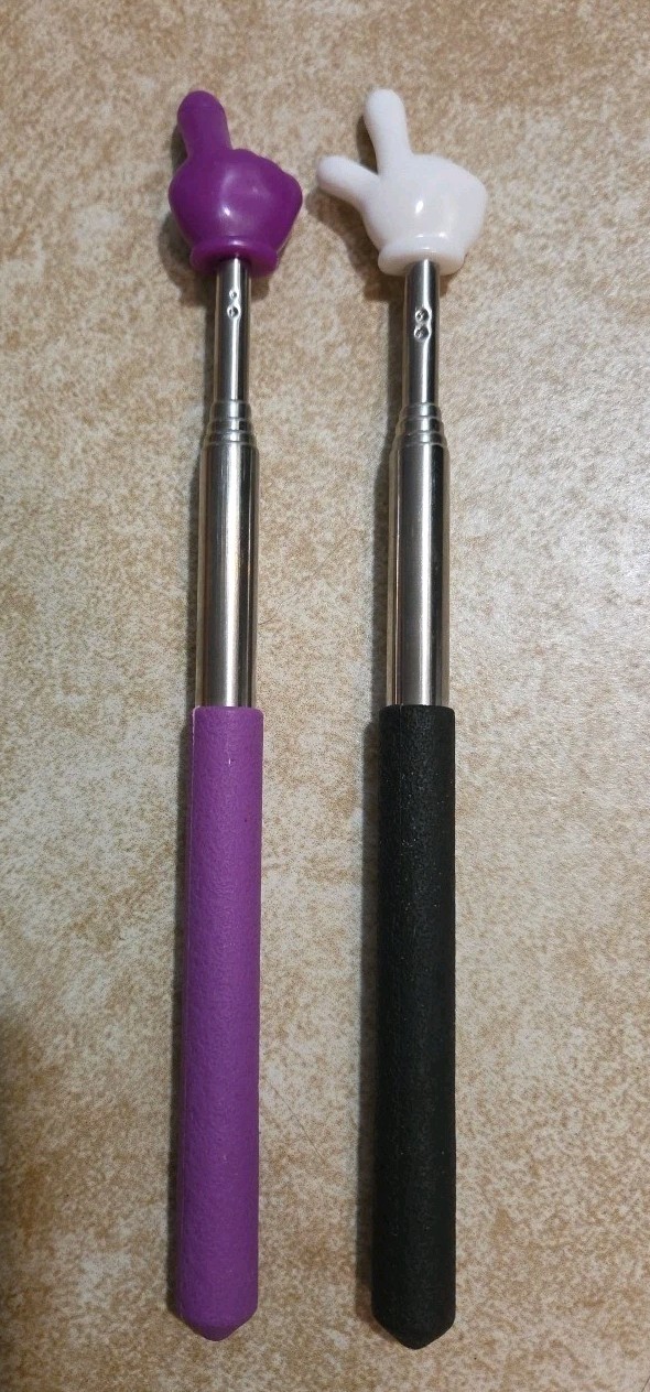 2 pieces Retractable Funny Finger pointer Purple and Black 27 Inch Long new !! gallery