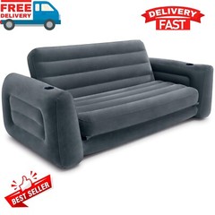 Sofa Bed Sleeper Queen Size Inflatable Air Folding Futon Convertible Couch Gray