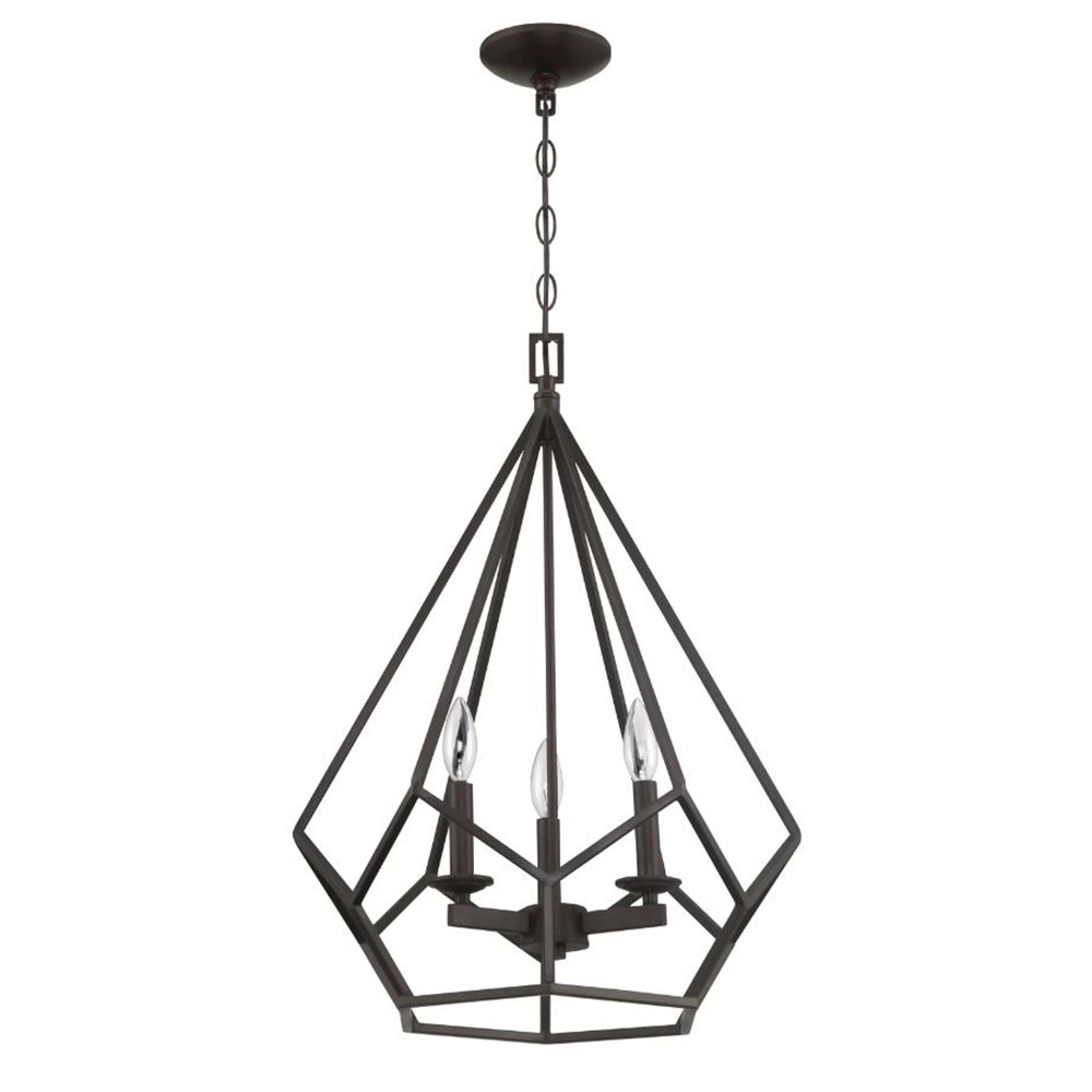 Sunset 3LT 60W Lyric Three Light Pendant in Provincial Bronze F3423-64 gallery