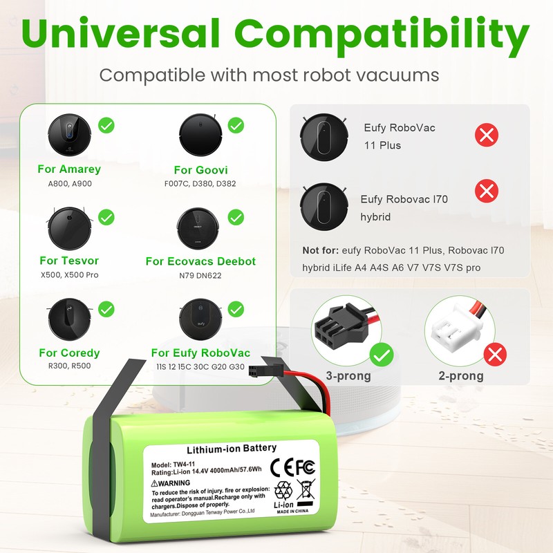 Replacement Eufy RoboVac Battery Pack Accessory for RoboVac 11S 11S MAX 15T 30 gallery
