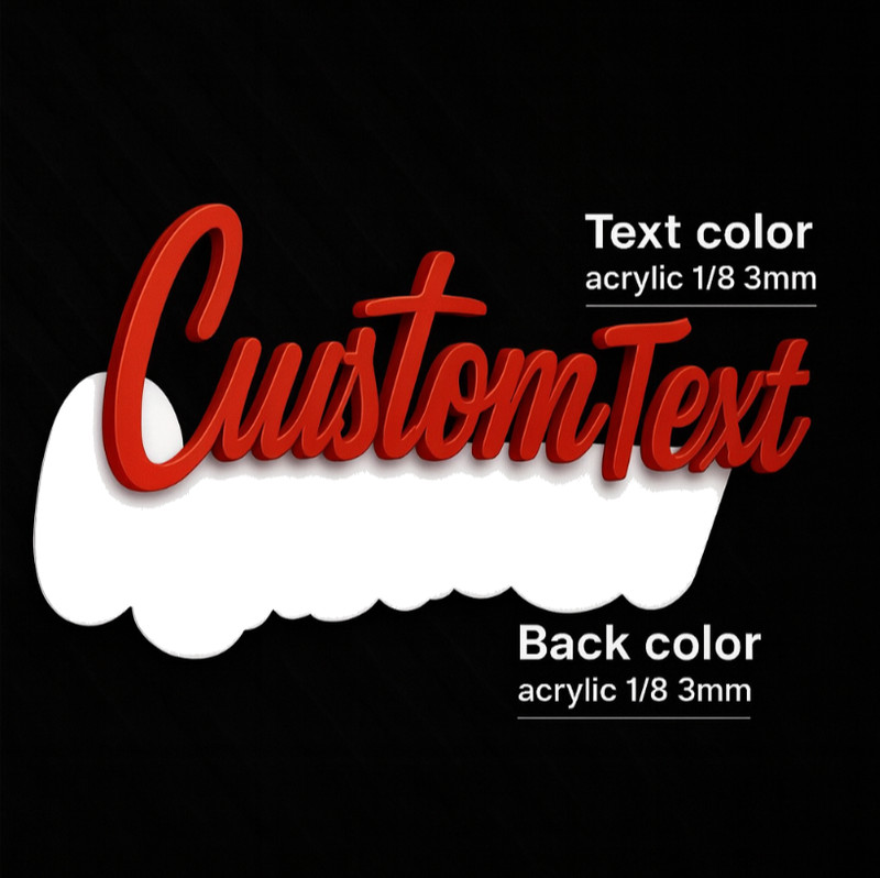 Custom Laser-Multicolor Personalized Name! Cut 3D Acrylic Emblem Badge for Cars gallery