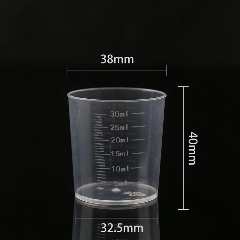 30ml Plastic Liquid Measuring Cups, 10pcs Set For Cooking Medicine, Clear gallery
