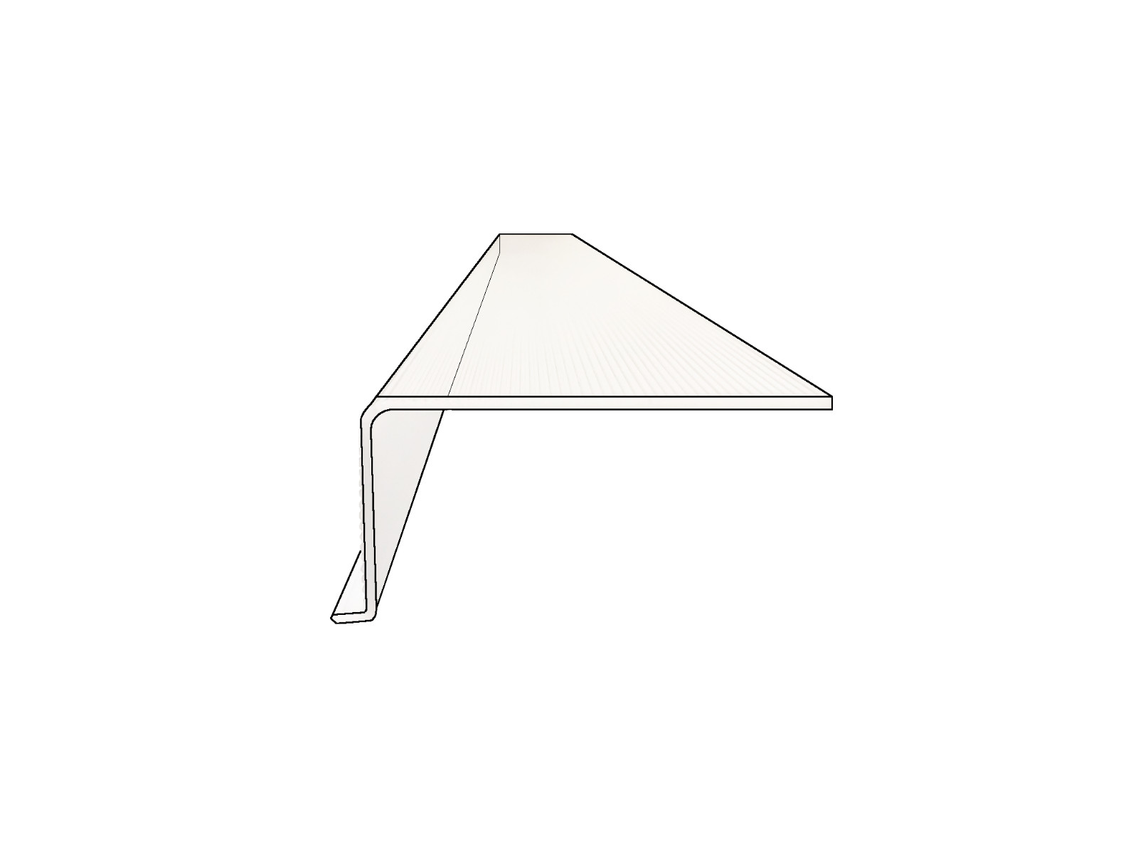 Ribbed Under Cabinet Acrylic Lens Narrow L-Shape Length 12", 18", 21", 24" gallery
