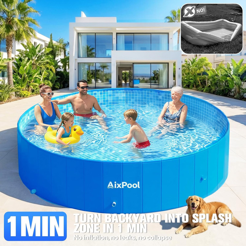 2026 Large Foldable Pool,Non-Inflatable Pool for Adult,Foldable Swimming Pool,Pl gallery