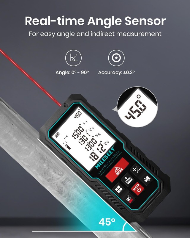 Laser Measure Device, MiLESEEY 229ft Digital Laser Tape Measure with Upgrade ... gallery