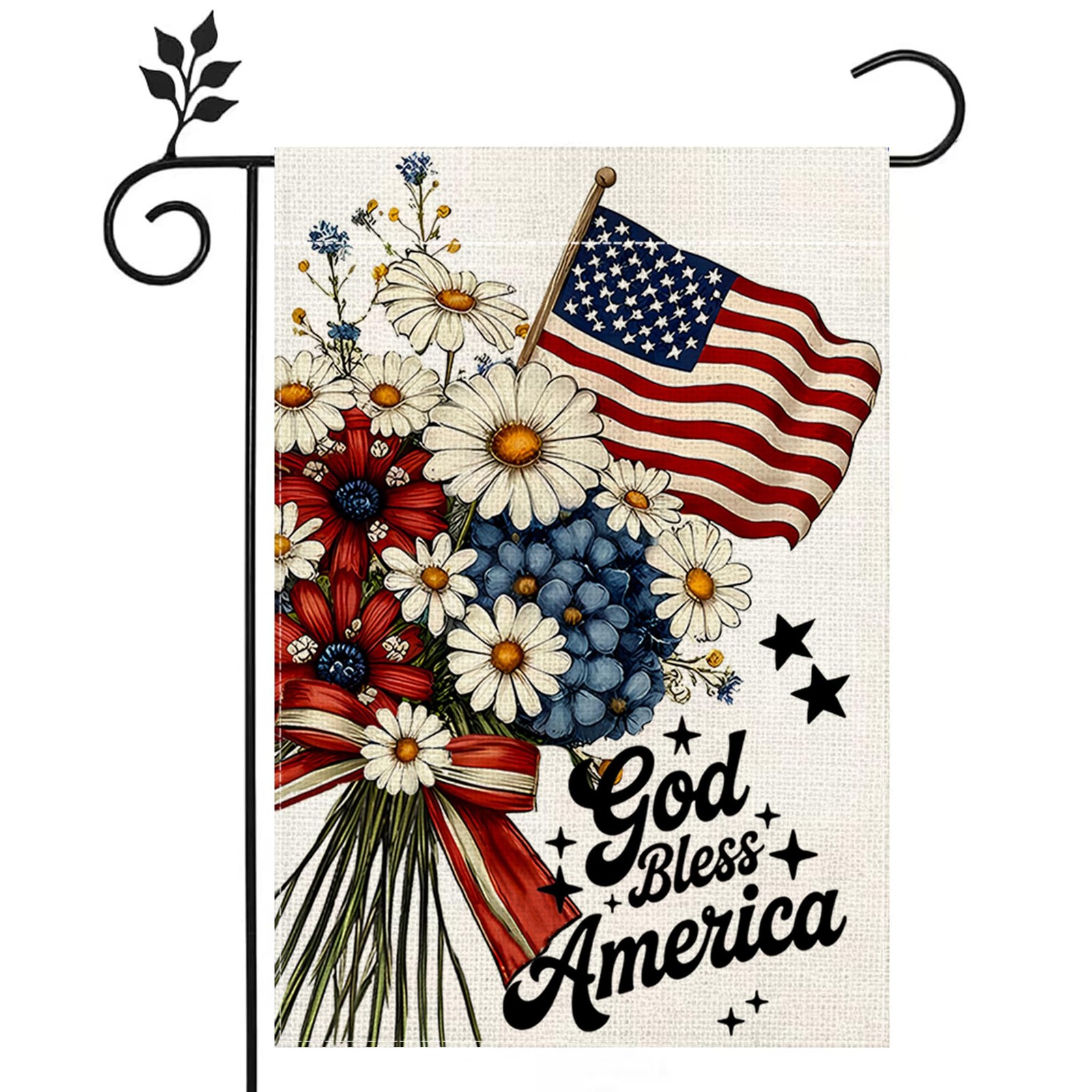 Patriotic Garden Flag 12x18 Inch Double Sided Burlap Outdoor Yard Decor gallery