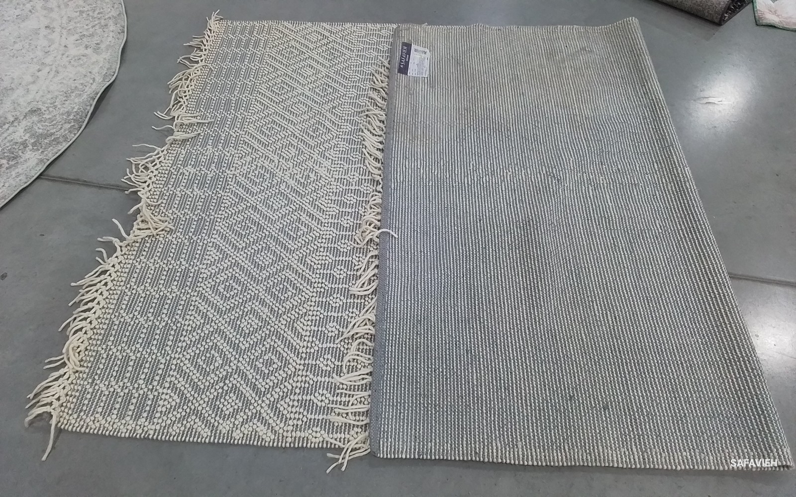 IVORY / GREY 6'-0" x 9'-0" Back Stain Rug, Reduced Price 1172780514 NAT852A-6 gallery