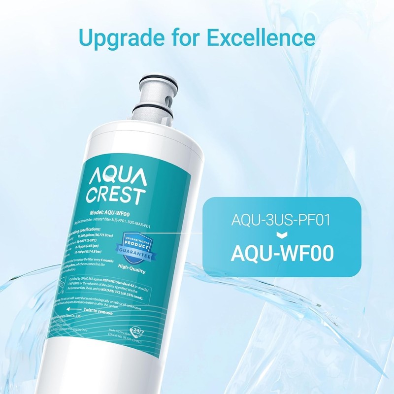 AQUA CREST Under Sink Water Filter, 3US-PF01,Replacement for 3US-MAX-F01H (1) gallery