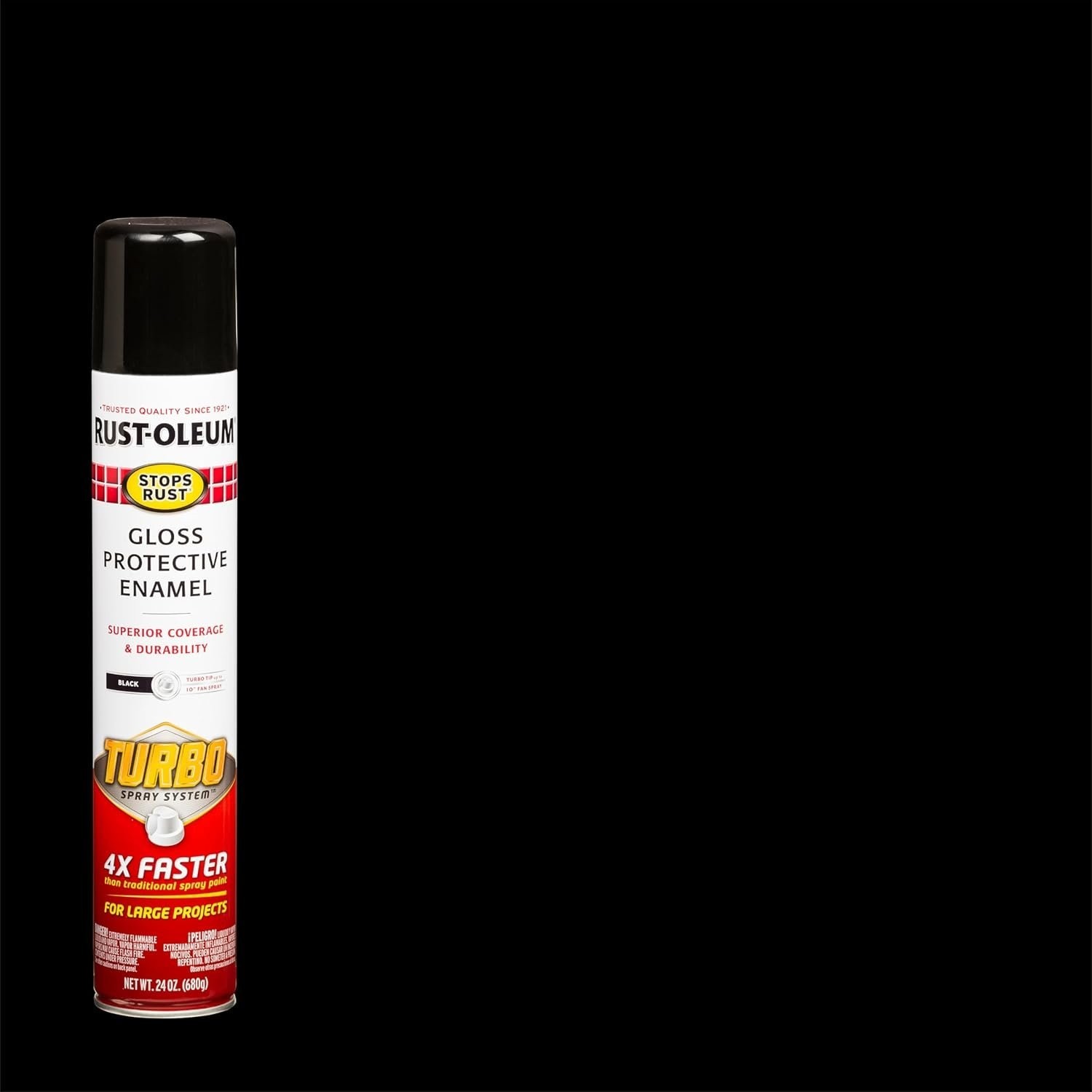 6 Pack 334128-6PK Stops Rust Turbo Spray Paint, 24 Oz, Gloss Black Paint gallery