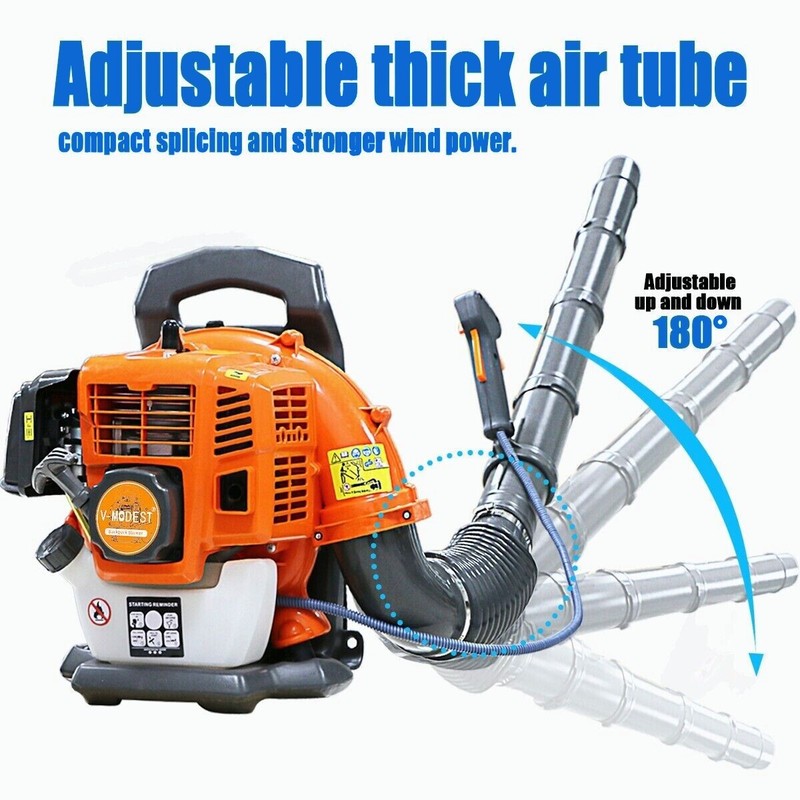 Backpack Leaf Blower Gas Powered Snow Blower 665 CFM 43CC 2-Stroke Engine 3HP gallery
