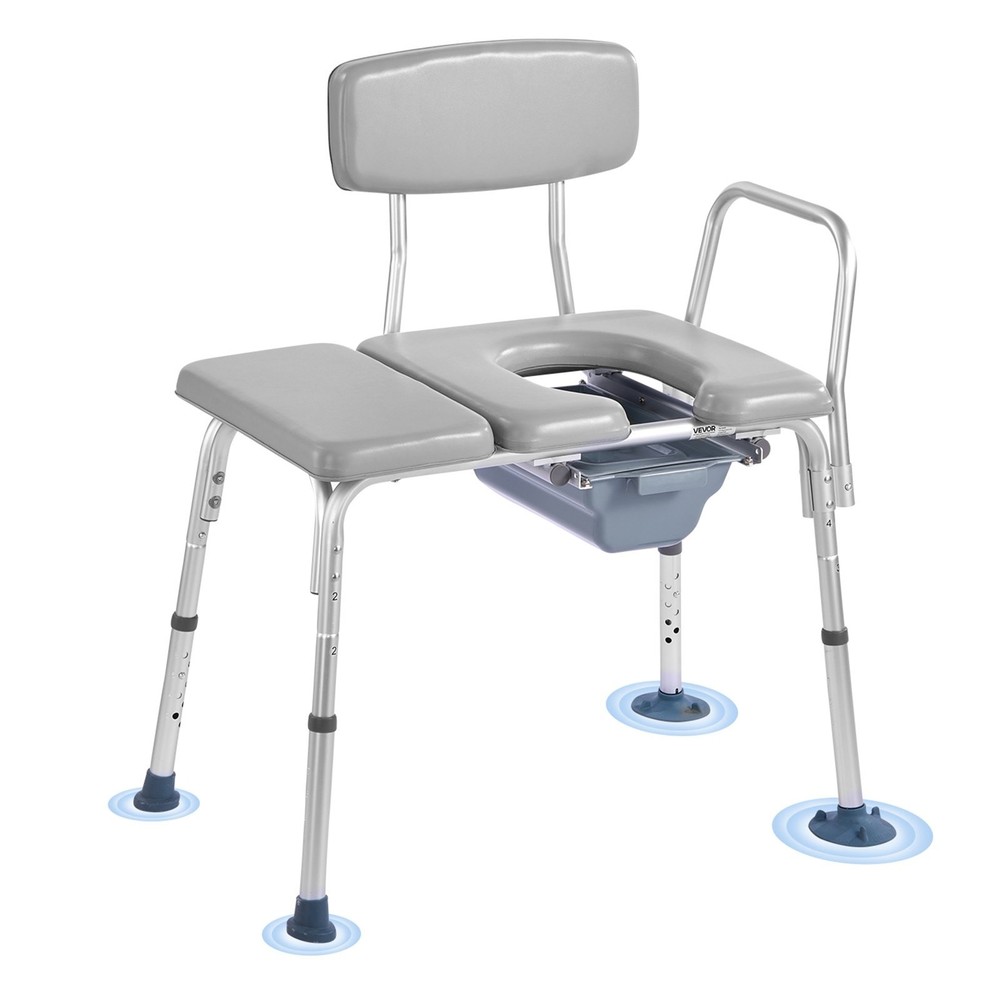 Bedside Commode Chair, 500 lbs Weight Capacity, 4-in-1 Portable Toilet and Raise